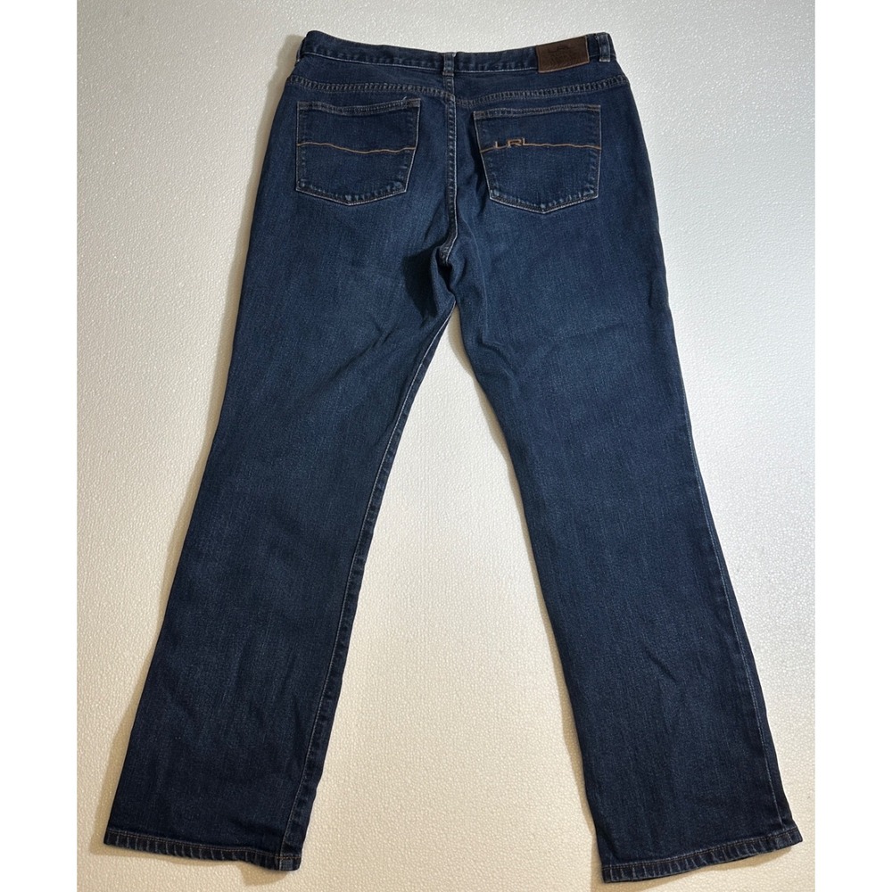 Lauren Ralph Lauren Petite Straight Leg Dark Wash Blue Denim Jeans‎ Size 12P - Picture 3 of 8